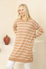 Womens Knitted Striped Detail Dress MEWKND246