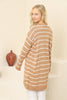 Womens Knitted Striped Detail Dress MEWKND246