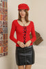 Women's Tie Up Knit Detail Top - WST123