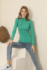 Women's Button Knit Detail Top - WST135