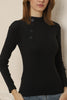 Women's Button Knit Detail Top - WST136