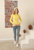 Women's Stand Collar Knit Detail Top - WST139