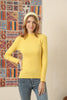 Women's Stand Collar Knit Detail Top - WST139