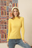 Women's Stand Collar Knit Detail Top - WST139