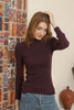 Women's Stand Collar Knit Detail Top - WST141