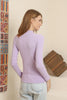 Women's Stand Collar Knit Detail Top - WST147