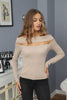 Women's Front Panel Knit Detail Top - WST178