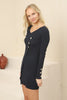 Women's Button Knit Detail Dress - MWSD158