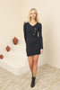 Women's Button Knit Detail Dress - MWSD158