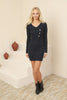 Women's Button Knit Detail Dress - MWSD158