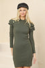 Women's Button Knit Detail Dress - MWSD161