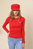 Women's Button Knit Detail Top - WST203