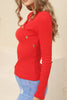 Women's Button Knit Detail Top - WST203