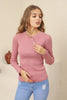 Women's Button Knit Detail Top - WST205