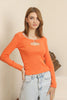 Women's Hook Knit Detail Top - WST209