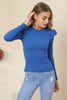 Women's Statement Sleeve Knit Detail Top - WST207