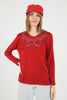 Women's Embroidered Knit Detail Top - WST215