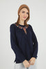 Women's Embroidered Knit Detail Top - WST219