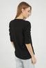 Women's Embroidered Knit Detail Top - WST220