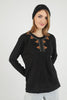 Women's Embroidered Knit Detail Top - WST225