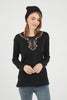 Women's Embroidered Knit Detail Top - WST229