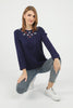 Women's Embroidered Knit Detail Top - WST230