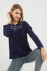 Women's Embroidered Knit Detail Top - WST230