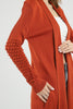 Women's Knitted Maxi Cardigan Knit Detail by Memnu - MEWS654