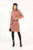 Womens Knitted Pattern Detail High Neck Dress MEWKND270