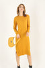 Womens Knitted Pattern Detail Dress MEWKND275