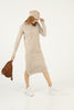 Womens Knitted Pattern Detail Dress MEWKND279