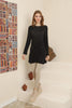 Womens Knitted Pattern Button Detail Dress MEWKND286