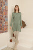 Womens Knitted Pattern Button Detail Dress MEWKND287