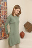 Womens Knitted Pattern Button Detail Dress MEWKND287