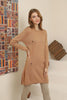 Womens Knitted Pattern Button Detail Dress MEWKND288