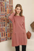 Womens Knitted Pattern Button Detail Dress MEWKND290