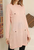 Womens Knitted Pattern Button Detail Dress MEWKND292