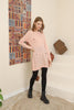 Womens Knitted Pattern Button Detail Dress MEWKND292