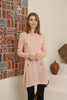 Womens Knitted Pattern Button Detail Dress MEWKND292