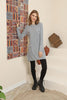 Womens Knitted Pattern Button Detail Dress MEWKND293