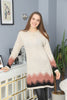 Womens Knitted Pattern Chain Detail Dress MEWKND299