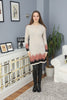 Womens Knitted Pattern Chain Detail Dress MEWKND299