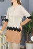 Womens Knitted Pattern Chain Detail Dress MEWKND300