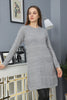 Womens Knitted Pattern Pocket Detail Dress MEWKND304