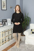 Womens Knitted Pattern Pocket Detail Dress MEWKND307