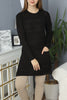 Womens Knitted Pattern Pocket Detail Dress MEWKND307