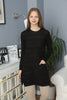 Womens Knitted Pattern Pocket Detail Dress MEWKND307