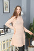 Womens Knitted Pattern Pocket Detail Dress MEWKND308