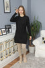 Womens Knitted Pattern Pocket Detail Dress MEWKND311