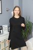 Womens Knitted Pattern Pocket Detail Dress MEWKND311